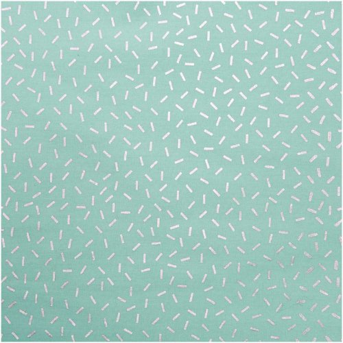 Baumwolle beschichtet - Mint Striche - mint/silber - Wonderland - Rico Design